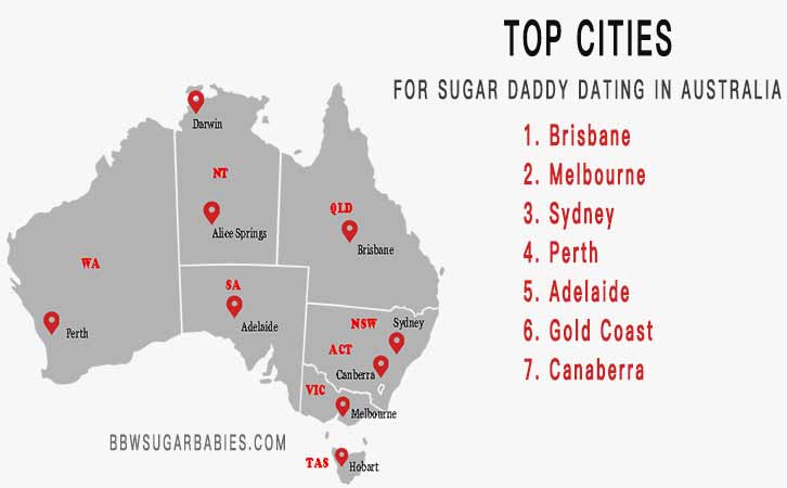 bbw sugar daddy Australia map